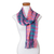 Rayon scarf, 'Sweet Grace' - Hand Woven Striped Rayon Wrap Scarf from Guatemala