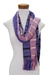 Rayon scarf, 'Sweet Beauty' - Hand Woven Striped Rayon Wrap Scarf from Guatemala