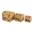Mini cajas decorativas de madera, (juego de 3) - Cajas decorativas de madera de pino claro con flores coloridas (juego de 3)