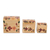 Mini cajas decorativas de madera, (juego de 3) - Cajas decorativas de madera de pino claro con flores coloridas (juego de 3)