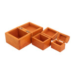 Wood decorative boxes, 'Lively Tree' (set of 3) - Pinewood Decorative Boxes with Bird and Tree Motifs (3)