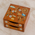 Wood jewelry box, 'Lively Tree' - Pinewood Jewelry Box with Bird and Tree Motifs thumbail