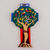 Wood wall cross, 'Tree of Jesus' - Tree-Themed Religious Pinewood Wall Cross from El Salvador