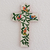 Wood wall cross, 'Holy Birds' - Bird and Leaf Motif Pinewood Wall Cross from El Salvador thumbail