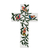 Wood wall cross, 'Holy Birds' - Bird and Leaf Motif Pinewood Wall Cross from El Salvador (image 2a) thumbail
