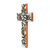 Wood wall cross, 'Holy Birds' - Bird and Leaf Motif Pinewood Wall Cross from El Salvador (image 2b) thumbail