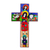 Wood wall cross, 'Birth of Jesus' - Hand-Painted Nativity Pinewood Wall Cross from El Salvador (image 2a) thumbail