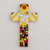 Wood wall cross, 'Bird of Hope' - Hand-Painted Pinewood Wall Cross with a Dove of Peace thumbail