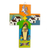 Wood wall cross, 'Loving Virgin' - Hand-Painted Pinewood Wall Cross of Mary and Jesus