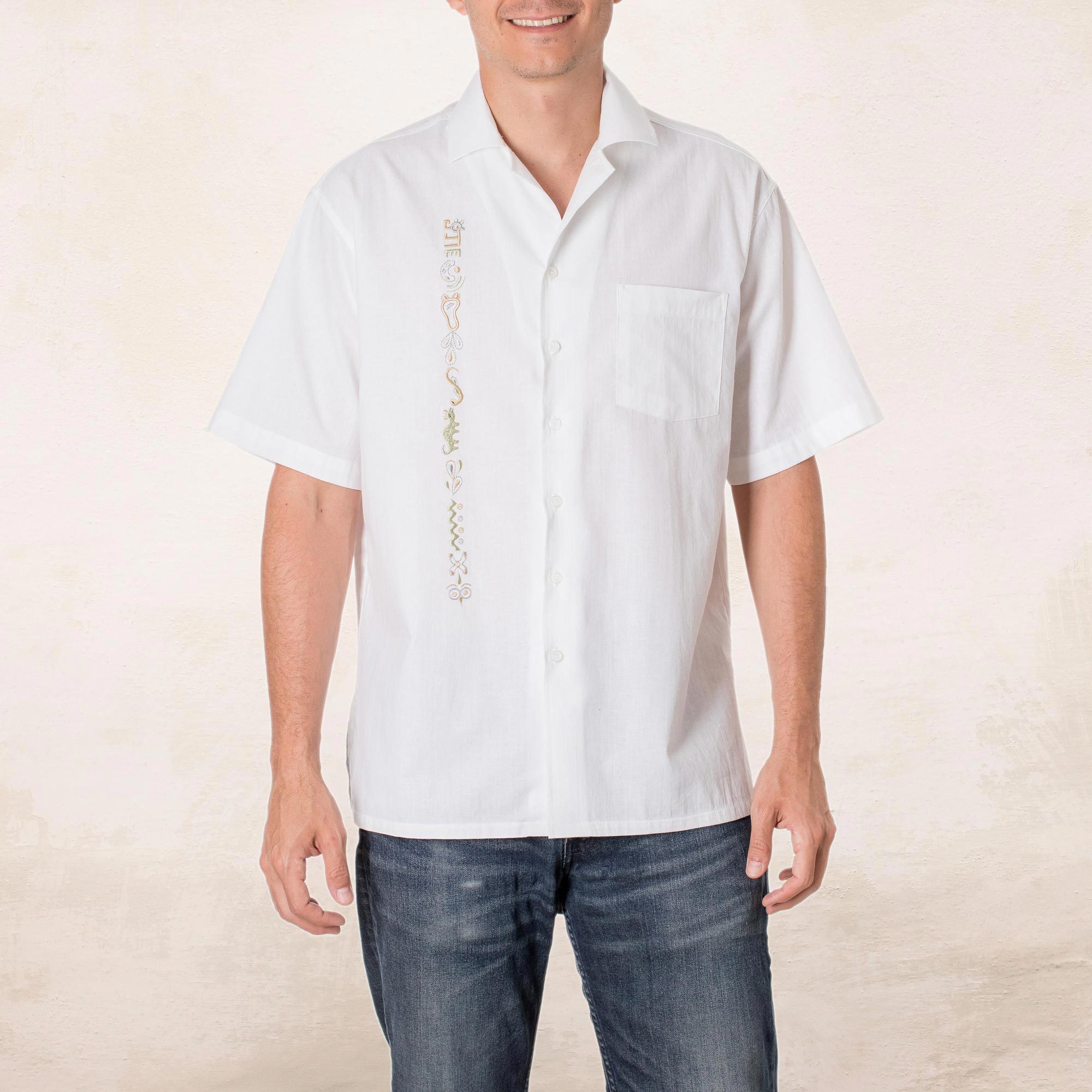 embroidered guayabera shirt