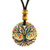 Halskette mit Holzanhänger - Halskette mit Anhänger aus Kiefernholz mit Baummotiv aus Guatemala