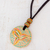 Wood pendant necklace, 'Messenger of Fortune' - Bird-Themed Pinewood Pendant Necklace from Guatemala thumbail