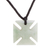 Jade pendant necklace, 'Apple Green Paté Cross' - Jade Cross Pendant in Apple Green from Guatemala