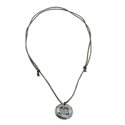 Jade Pendant Necklace of Mayan Spirit B