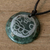 Jade pendant necklace, 'Tz'ikin Medallion' - Jade Pendant Necklace of Mayan Figure Tz'ikin from Guatemala (image 2b) thumbail
