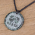 Jade pendant necklace, 'Ajmaq Medallion' - Jade Pendant Necklace of Mayan Figure Ajmaq from Guatemala (image 2) thumbail