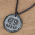 Jade pendant necklace, 'Ajpu Medallion' - Jade Pendant Necklace of Mayan Figure Ajpu from Guatemala