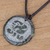 Jade pendant necklace, 'Keme Medallion' - Jade Pendant Necklace of Mayan Figure Keme from Guatemala (image 2) thumbail