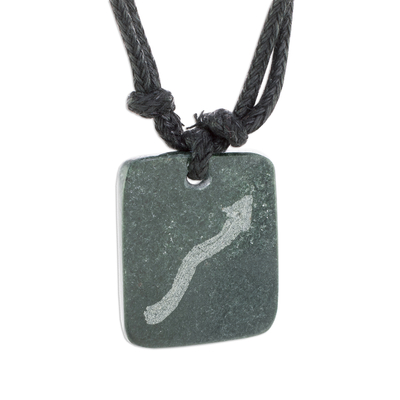 Jade pendant necklace, 'Verdant Scorpio' - Jade Zodiac Scorpio Pendant Necklace from Guatemala