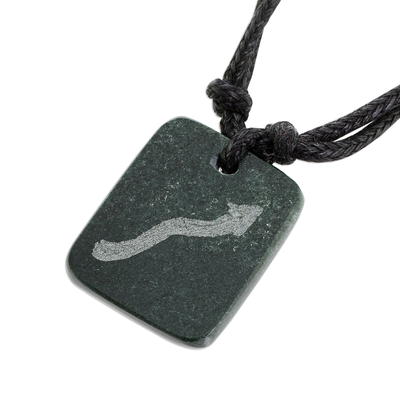 Jade pendant necklace, 'Verdant Scorpio' - Jade Zodiac Scorpio Pendant Necklace from Guatemala
