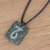 Jade pendant necklace, 'Verdant Capricorn' - Jade Zodiac Capricorn Pendant Necklace from Guatemala (image 2) thumbail