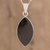 Jade pendant necklace, 'Ancient Leaf' - Reversible Black and Light Green Jade Pendant Necklace (image 2) thumbail