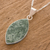 Jade pendant necklace, 'Ancient Leaf' - Reversible Black and Light Green Jade Pendant Necklace (image 2b) thumbail