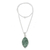 Jade pendant necklace, 'Ancient Leaf' - Reversible Black and Light Green Jade Pendant Necklace (image 2d) thumbail