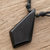 Jade pendant necklace, 'Real Stone' - Adjustable Jade Pendant Necklace in Black from Guatemala (image 2) thumbail