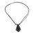 Jade pendant necklace, 'Real Stone' - Adjustable Jade Pendant Necklace in Black from Guatemala thumbail