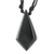 Jade pendant necklace, 'Real Stone' - Adjustable Jade Pendant Necklace in Black from Guatemala (image 2c) thumbail