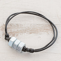 Upcycled metal pendant bracelet,