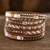 Glass beaded wrap bracelet, 'Sweet Wrap' - Sunny Glass Beaded Wrap Bracelet from Guatemala thumbail