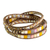 Glass beaded wrap bracelet, 'Sweet Wrap' - Sunny Glass Beaded Wrap Bracelet from Guatemala (image 2a) thumbail
