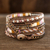 Glass beaded wrap bracelet, 'Sweet Wrap' - Sunny Glass Beaded Wrap Bracelet from Guatemala (image 2b) thumbail