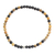 Onyx beaded ankle bracelet, 'Nature's Strength' - Unisex Matte Onyx and Jasper Beaded Ankle Bracelet (image 2a) thumbail