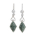 Pendientes colgantes de jade - Aretes colgantes de jade con forma de diamante en verde de Guatemala
