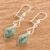 Jade dangle earrings, 'Marvelous Green Diamonds' - Diamond-Shaped Jade Dangle Earrings in Green from Guatemala (image 2b) thumbail