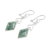 Jade dangle earrings, 'Marvelous Green Diamonds' - Diamond-Shaped Jade Dangle Earrings in Green from Guatemala (image 2c) thumbail