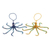 Glass beaded ornaments, 'Marine Beauty' (pair) - Hand-Beaded Glass Octopus Ornaments from Guatemala (Pair) (image 2a) thumbail