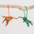 Glass beaded ornaments, 'Colorful Dragonflies' (pair) - Guatemalan Glass Beaded Dragonfly Ornaments (Pair) thumbail