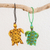 Glass beaded ornaments, 'Colorful Sea Turtles' (pair) - Glass Beaded Sea Turtle Ornaments from Guatemala (Pair) thumbail