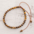 Tiger's eye beaded bracelet, 'Earthen Sweetness' - Adjustable Tiger's Eye Beaded Bracelet from Guatemala thumbail