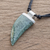 Jade pendant necklace, 'Wide Tusk in Green' - Green Jade Tusk Pendant Necklace from Guatemala (image 2) thumbail