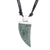 Jade pendant necklace, 'Wide Tusk in Green' - Green Jade Tusk Pendant Necklace from Guatemala thumbail