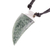 Jade pendant necklace, 'Wide Tusk in Green' - Green Jade Tusk Pendant Necklace from Guatemala