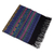 Cotton table runner, 'Bright Night' - Handwoven Cotton Table Runner with Zigzag Patterns