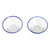 Glass desert bowls, 'Icy Sweet' (pair) - Handblown Recycled Glass Blue Rim Desert Bowls (Pair) (image 2c) thumbail