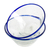 Glass desert bowls, 'Icy Sweet' (pair) - Handblown Recycled Glass Blue Rim Desert Bowls (Pair) (image 2d) thumbail