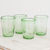 Glass juice glasses, 'Glistening Meadow' (set of 4) - Handblown Recycled Glass Pale Green Juice Glasses (Set of 4) (image 2b) thumbail